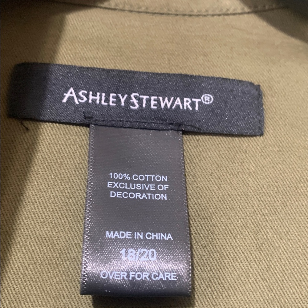 Ashley Stewart size 18/20 Olive Green Sequin Utility Jacket - Picture 4 of 4